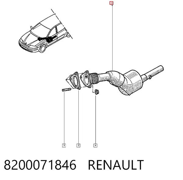Катализатор 8200071846 Renault (RVI)