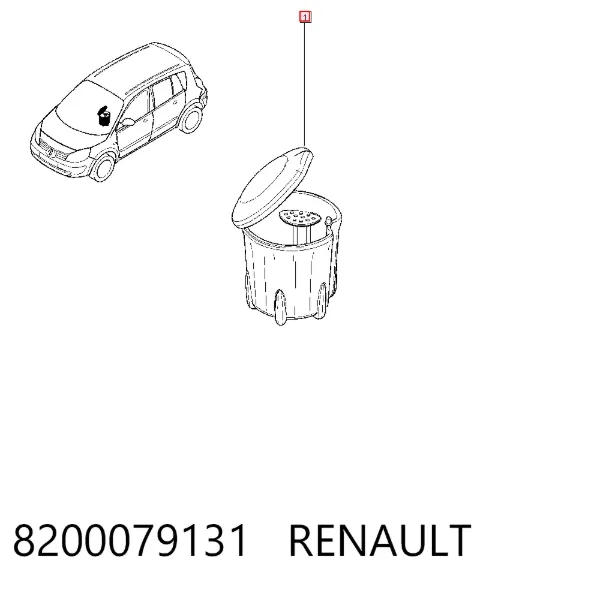 Пепельница приборной панели "торпедо" 8200079131 Renault (RVI)