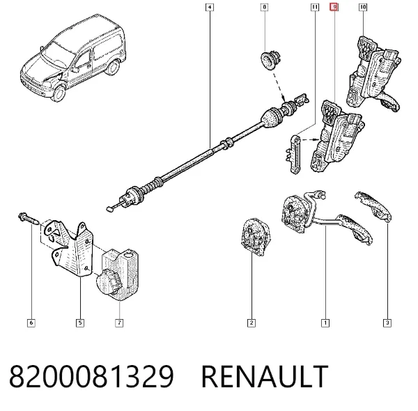 Датчик положения педали акселератора (газа) 8200081329 Renault (RVI)