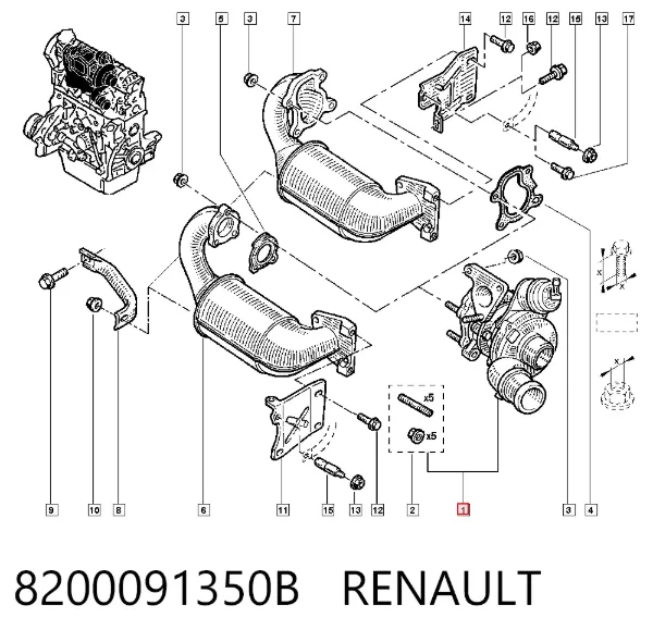 Турбина 8200091350B Renault (RVI)