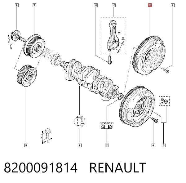 Маховик 8200091814 Renault (RVI)