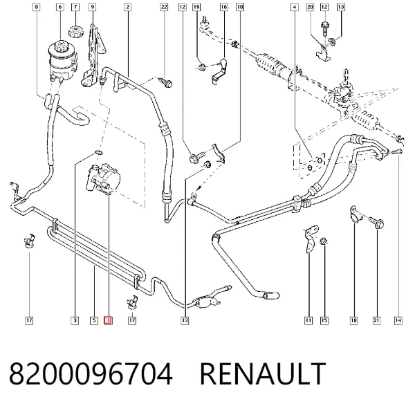 Насос ГУР 8200096704 Renault (RVI)