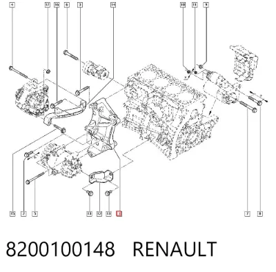 Кронштейн генератора RENAULT 8200100148