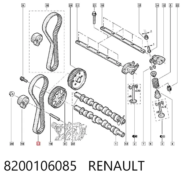 Ремень ГРМ 8200106085 Renault (RVI)