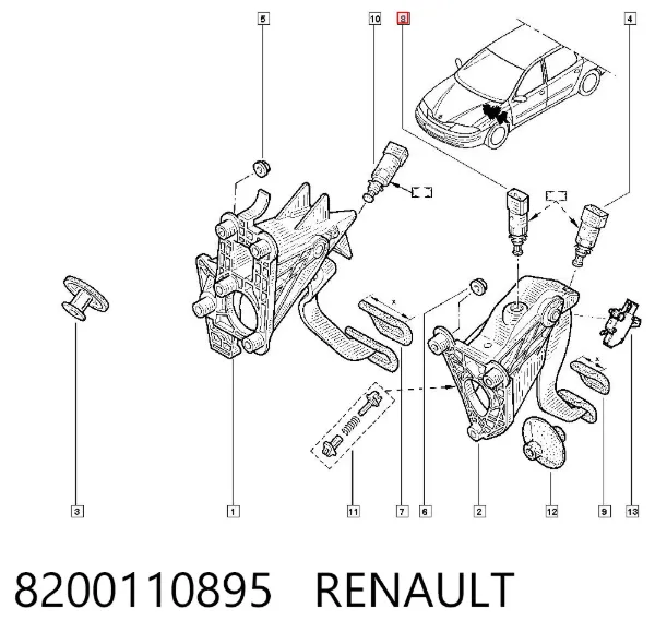 Датчик стоп сигнала 8200110895 Renault (RVI)