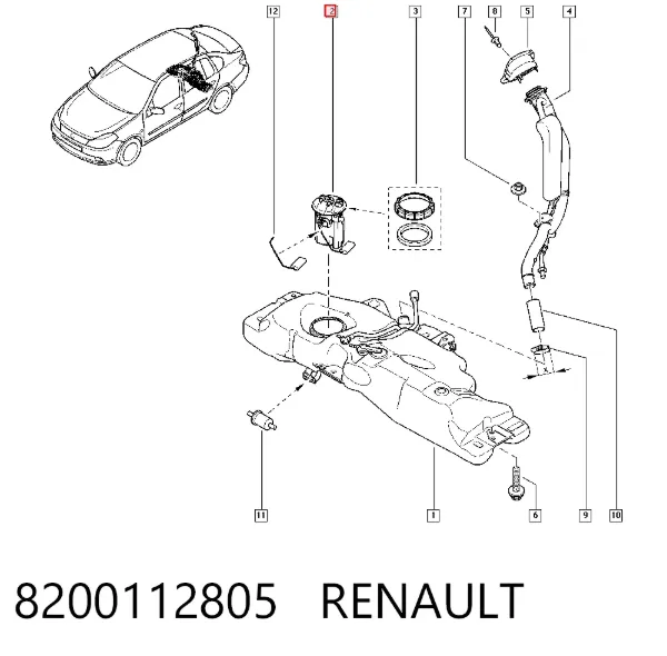 Бензонасос 8200112805 Renault (RVI)