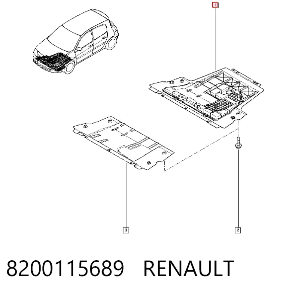 Защита двигателя 8200115689 Renault (RVI)