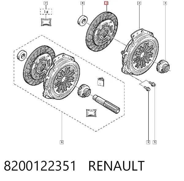 Диск сцепления 8200122351 Renault (RVI)