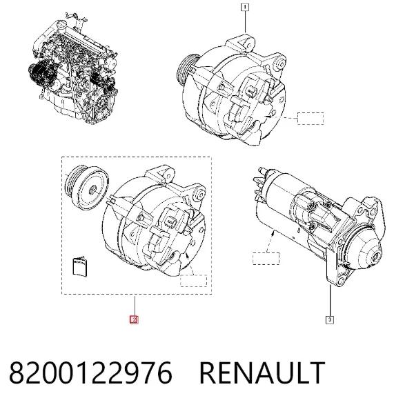Генератор 8200122976 Renault (RVI)