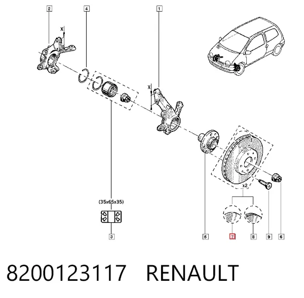Передние тормозные диски 8200123117 Renault (RVI)