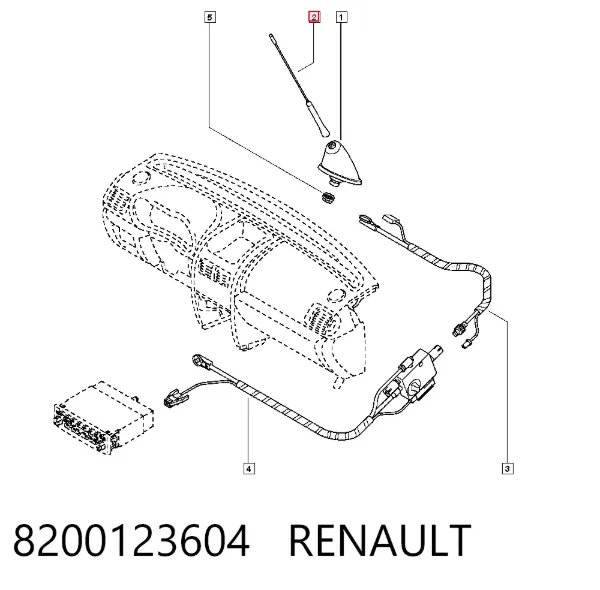 Антенна 8200123604 Renault (RVI)