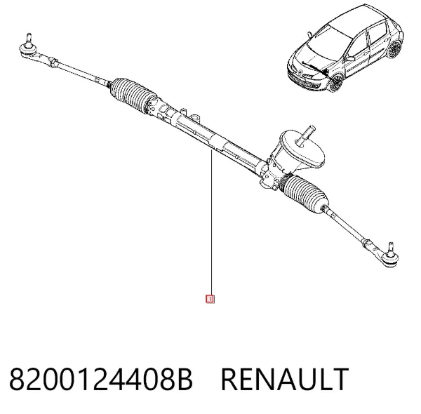 Рулевая рейка 8200124408B Renault (RVI)