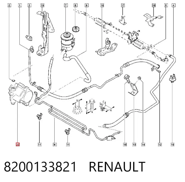 Насос ГУР 8200133821 Renault (RVI)