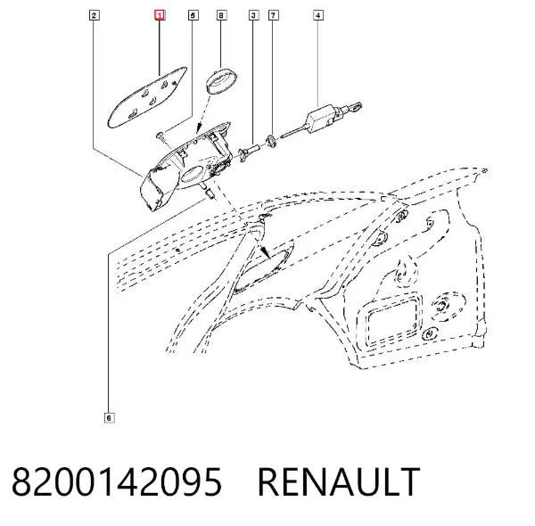 Лючок бензобака 8200142095 Renault (RVI)