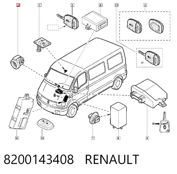 Кольцо иммобилайзера 8200143408 Renault (RVI)