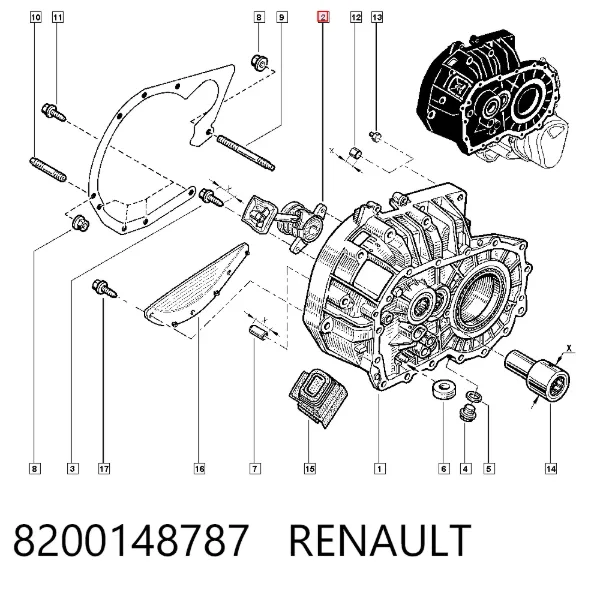 Рабочий цилиндр сцепления в сборе 8200148787 Renault (RVI)