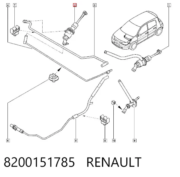 Главный цилиндр сцепления 8200151785 Renault (RVI)