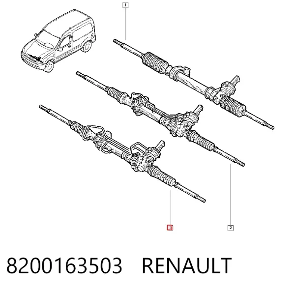 Рулевая рейка 8200163503 Renault (RVI)
