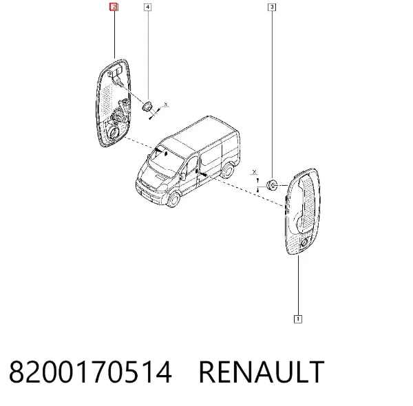 Ручка двери передней наружная 8200170514 Renault (RVI)