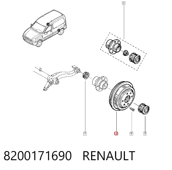 Тормозной барабан 8200171690 Renault (RVI)