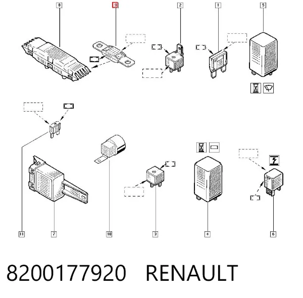 Предохранители 8200177920 Renault (RVI)