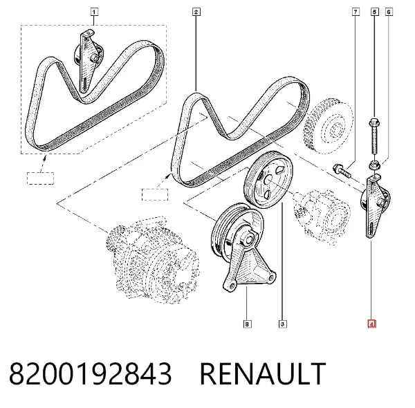 Натяжитель приводного ремня 8200192843 Renault (RVI)
