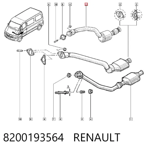 Катализатор 8200193564 Renault (RVI)