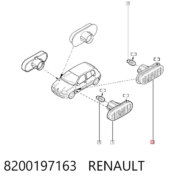 Повторитель поворота 8200197163 Renault (RVI)