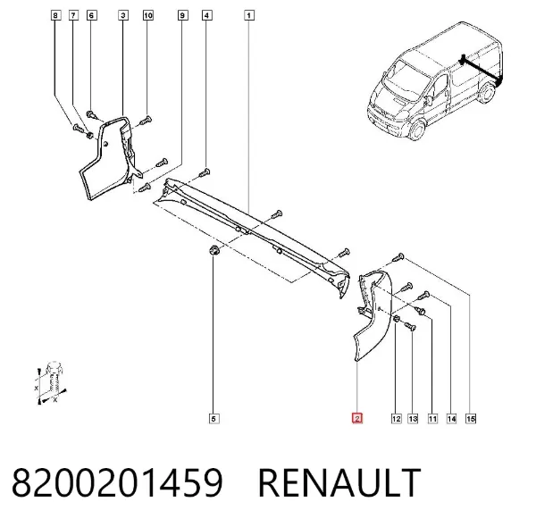 Бампер задний, левая часть 8200201459 Renault (RVI)