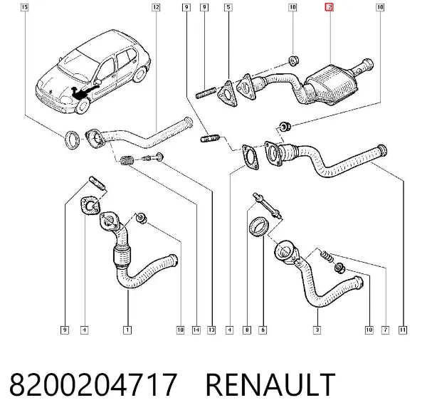 Катализатор 8200204717 Renault (RVI)