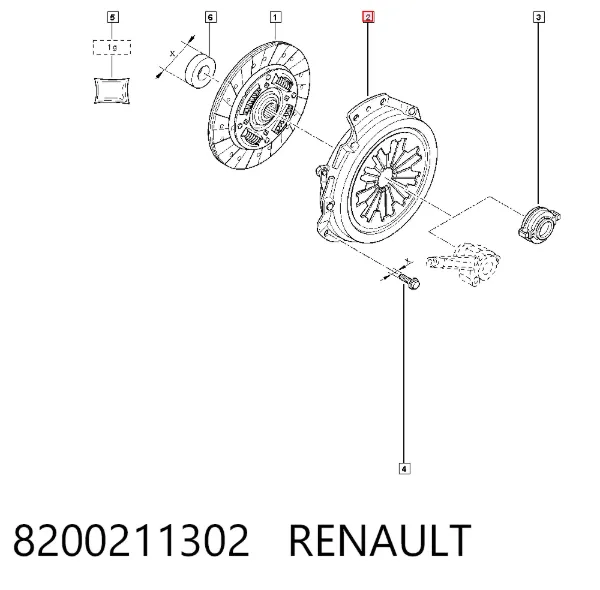 Корзина сцепления 8200211302 Renault (RVI)