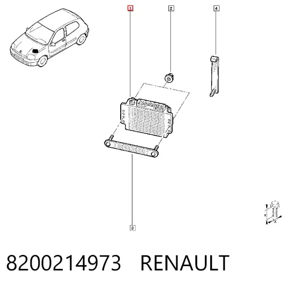 Блок управления двигателем 8200214973 Renault (RVI)