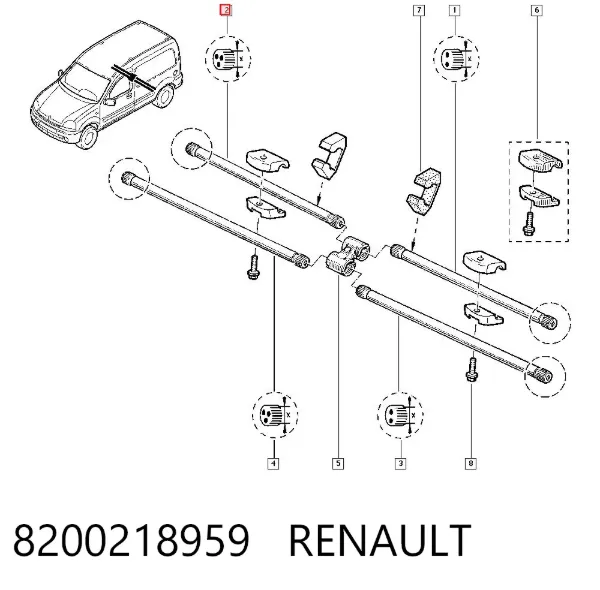 Сайлентблок торсиона 8200218959 Renault (RVI)