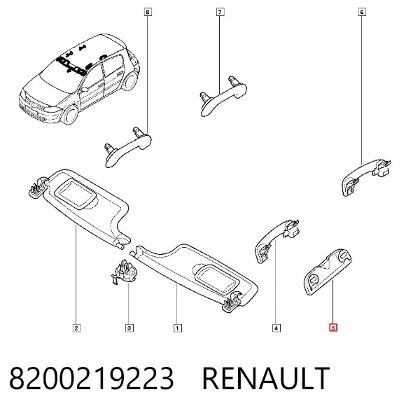 Футляр для очков 8200219223 Renault (RVI)