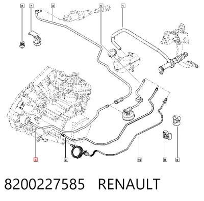 Трубка сцепления RENAULT 8200227585