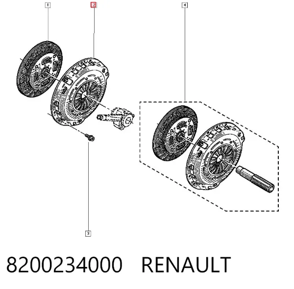 Корзина сцепления 8200234000 Renault (RVI)