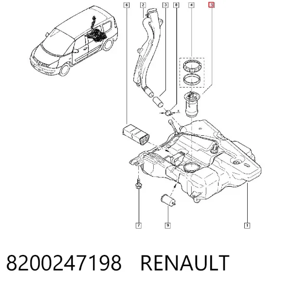 Датчик уровня топлива 8200247198 Renault (RVI)
