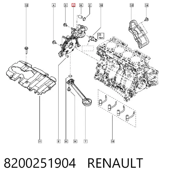 Масляный насос 8200251904 Renault (RVI)