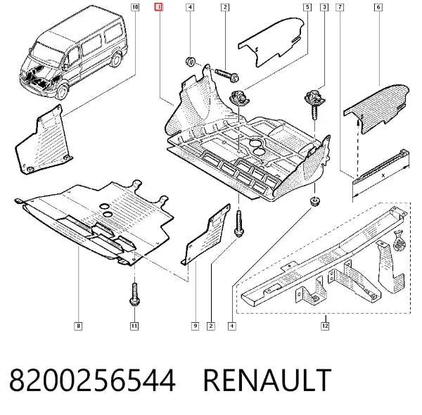 Защита двигателя 8200256544 Renault (RVI)