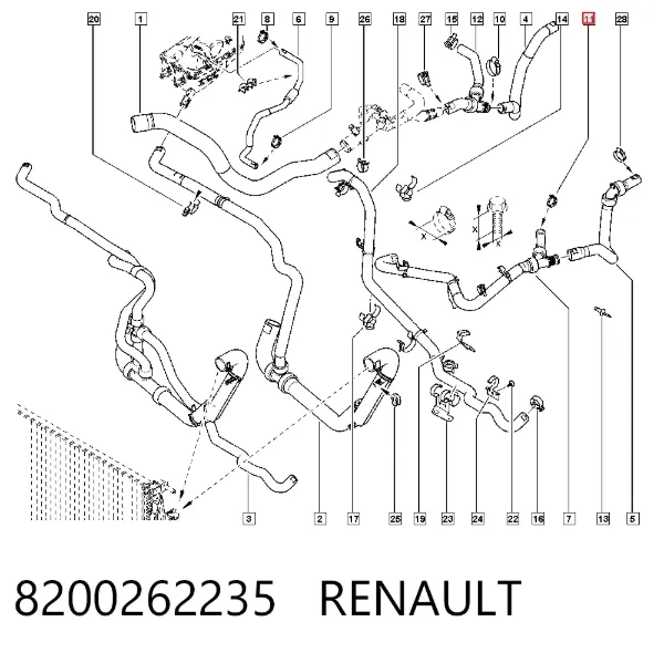 Корпус термостата 8200262235 Renault (RVI)