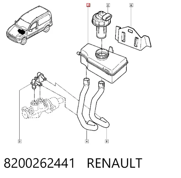 Бачок тормозной 8200262441 Renault (RVI)
