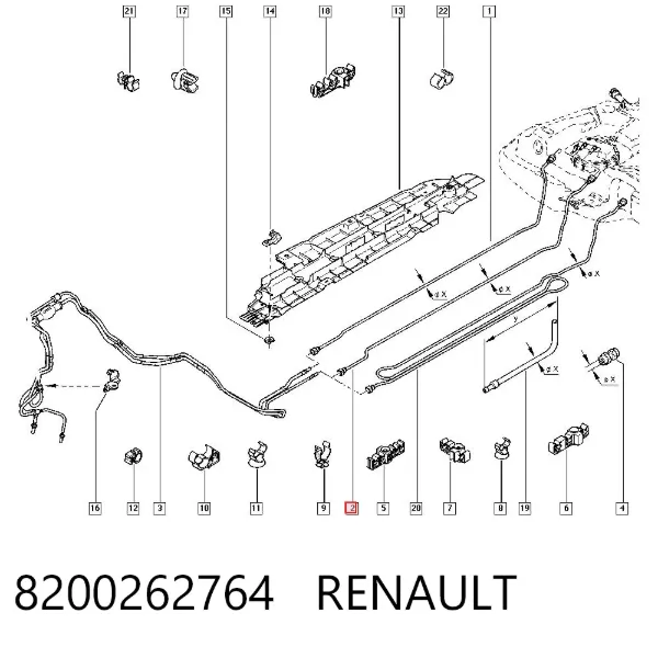 Трубка топливная, от фильтра к насосу 8200262764 Renault (RVI)