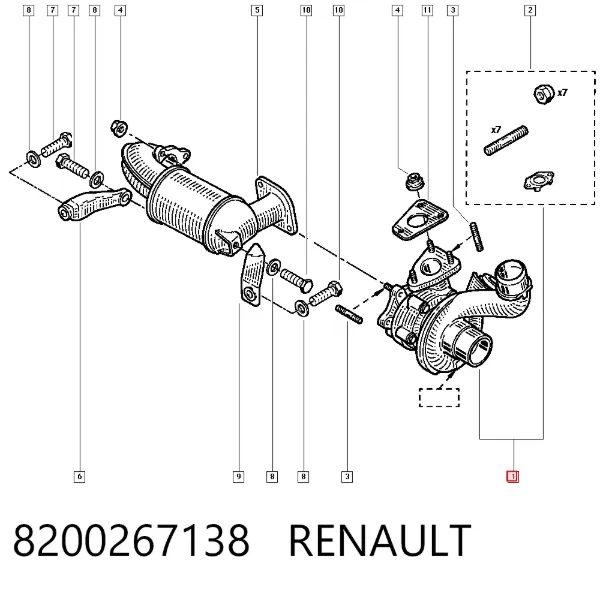 Турбина 8200267138 Renault (RVI)