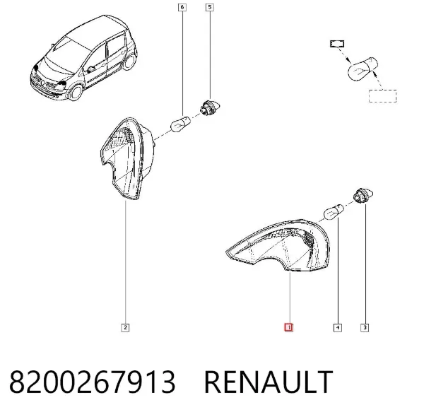 Поворотник левый 8200267913 Renault (RVI)
