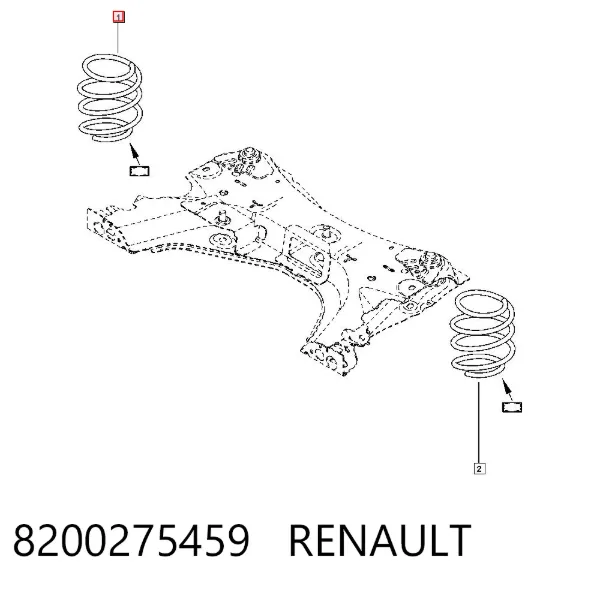 Передняя пружина 8200275459 Renault (RVI)