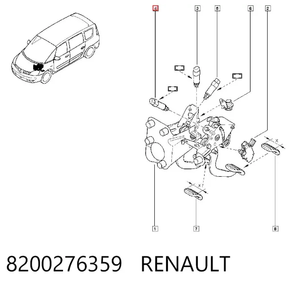 Датчик включения сцепления 8200276359 Renault (RVI)