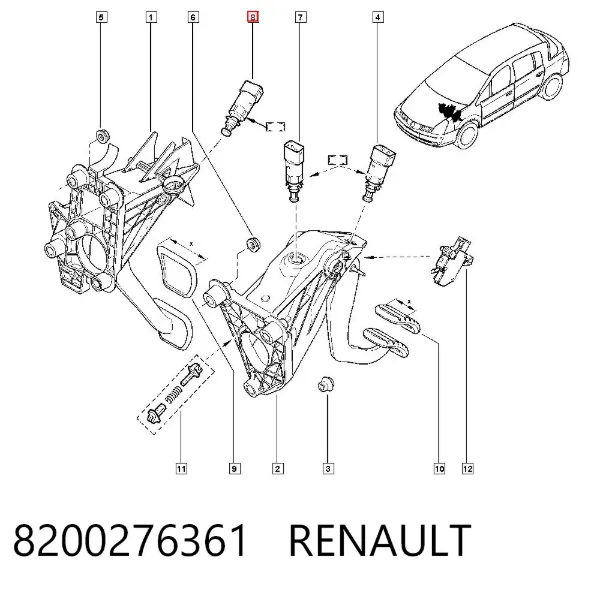 Датчик стоп сигнала 8200276361 Renault (RVI)