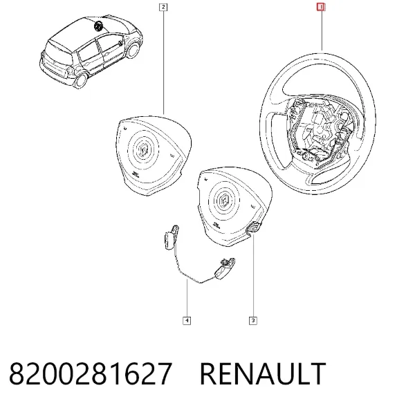 Руль 8200281627 Renault (RVI)