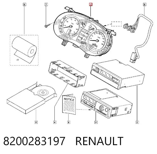 Панель приборов 8200283197 Renault (RVI)