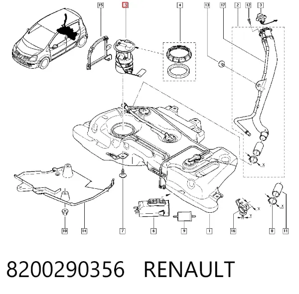 Бензонасос 8200290356 Renault (RVI)